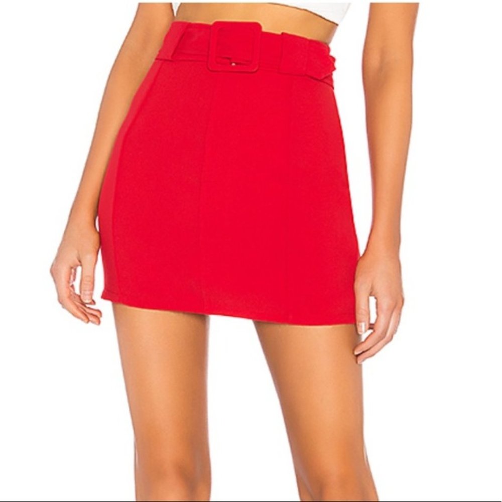 Revolve Lovers + Friends Lewis Skirt in Red